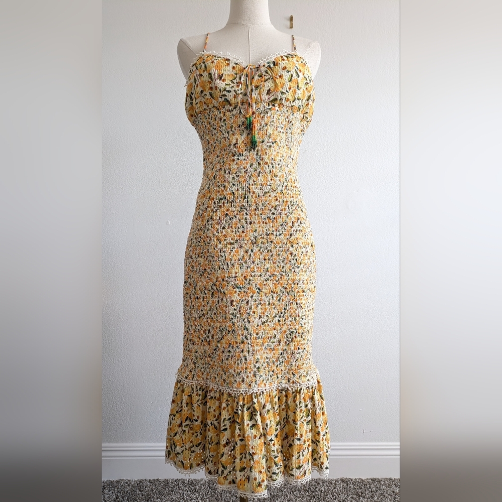 FARM Rio Smocked Midi Dress - Picture 3 of 11